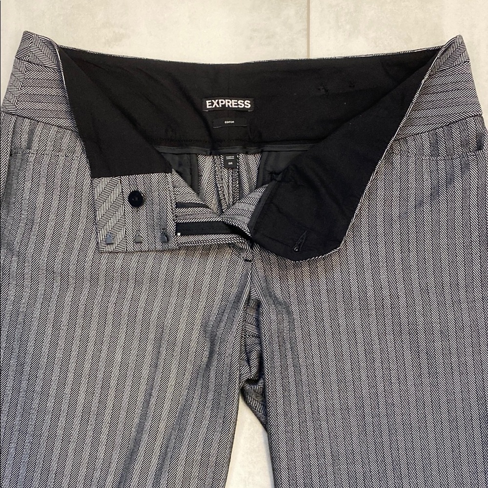 Express Gray Pinstripe Dress Pants - Picture 3 of 10